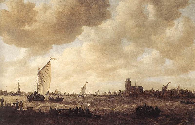 GOYEN, Jan van View of Dordrecht dg Sweden oil painting art